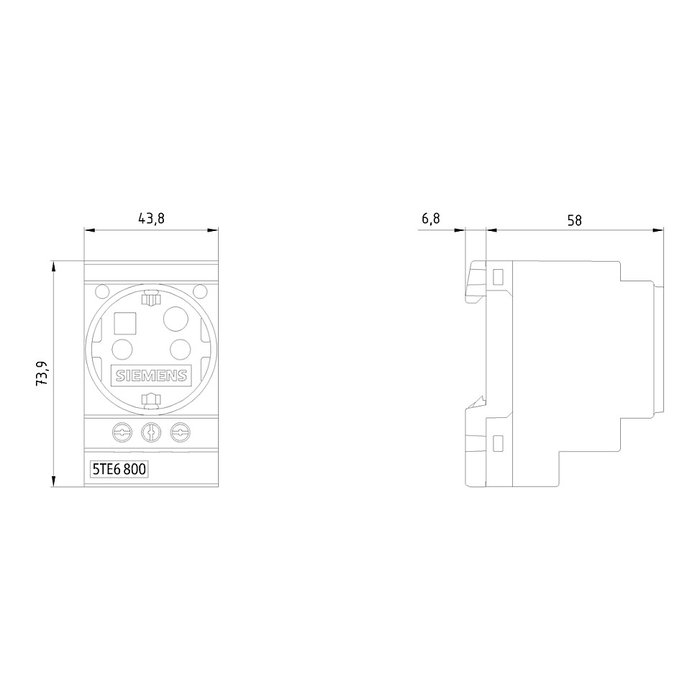 Siemens 5TE6800 Toma de corriente Schuko 16A