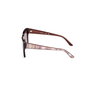 Guess Gafas GU00113 - Gafas de Sol de Mujer, Montura Cuadrada Havana, Cristal Marrón Degradado, Diámetro 55 mm, Ancho Puente 17 mm
