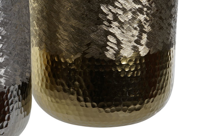 DKD Home Decor Jarron Moderno Dorado Plateado 22 x 33 x 22 cm (2 Unidades)