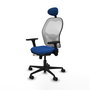 PIQUERAS Y CRESPO Silla de oficina Jorquera con mecanismo Sincro/Traslack Azul y Blanco