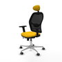 PIQUERAS Y CRESPO Silla de oficina Jorquera con mecanismo Sincro/Traslack, Amarillo y Negro