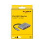 DeLOCK Hub USB 3 puertos con 1 x USB Type-C y 2 x USB Type-A 10 Gbps Gris
