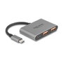 DeLOCK Hub USB 3 puertos con 1 x USB Type-C y 2 x USB Type-A 10 Gbps Gris