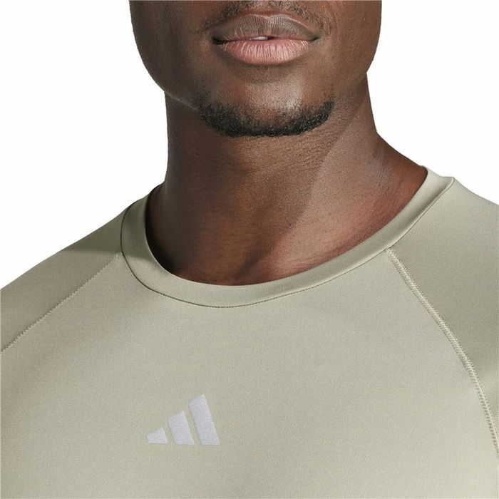 Camiseta de Manga Corta Hombre Adidas Essentials Gym+ Beige