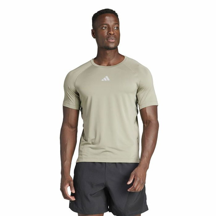 Camiseta de Manga Corta Hombre Adidas Essentials Gym+ Beige