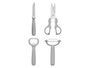 Kinvara Set 5Pzs Utensilio Cocina Gris 9x19.5x8 cm (Set de 24)