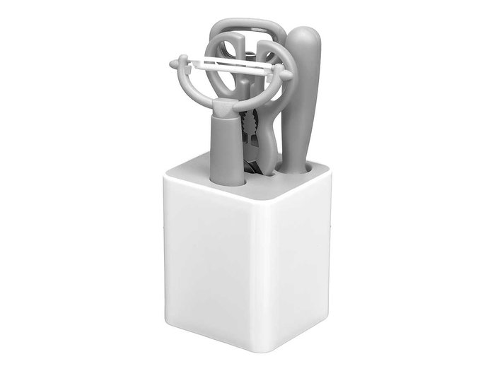 Kinvara Set 5Pzs Utensilio Cocina Gris 9x19.5x8 cm (Set de 24)