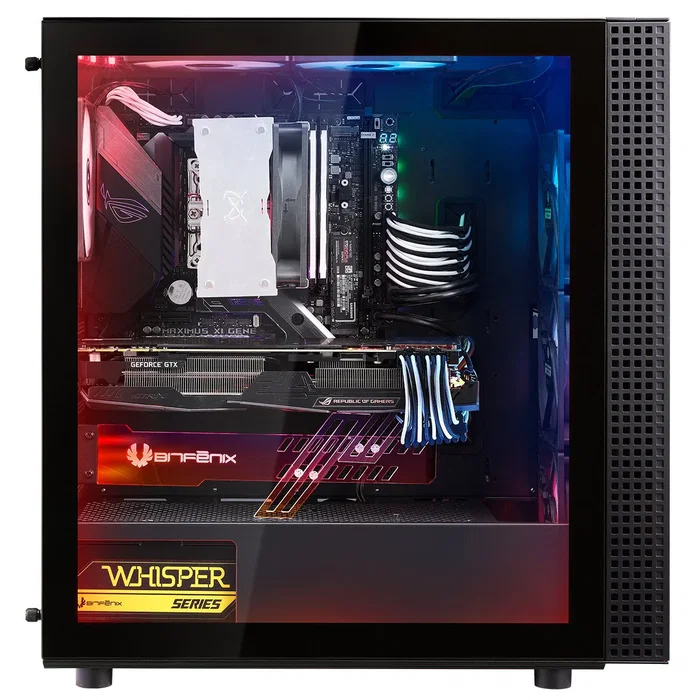 BitFenix Alchemy 3.0 Soporte de GPU Universal para Tarjeta Gráfica, Transparente con Iluminación RGB Multicolor, Conector 3-pin 5V