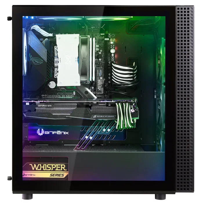 BitFenix Alchemy 3.0 Soporte de GPU Universal para Tarjeta Gráfica, Transparente con Iluminación RGB Multicolor, Conector 3-pin 5V