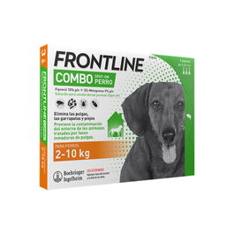 Frontline Combo Pipetas Antiparasitarias para Perro de 2-10 kg, Pack 3 Unidades