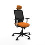 PIQUERAS Y CRESPO Silla de oficina Yunquera Naranja y Negro