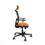 PIQUERAS Y CRESPO Silla de oficina Yunquera Naranja y Negro