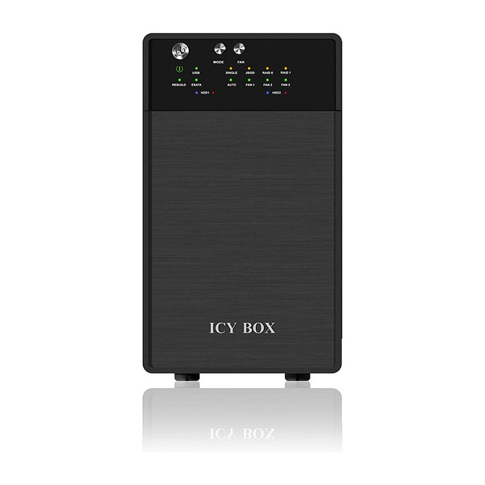 ICY BOX IB-RD3620SU3 Sistema RAID 2x SATA 3.5" a USB 3.0 + eSATA, RAID 0/1/JBOD/SINGLE