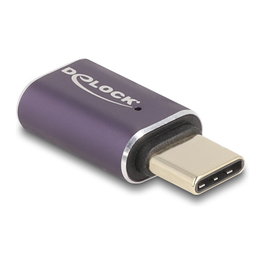 DeLOCK Adaptador USB-C 40 Gbps PD 3.1 240 W Macho a Hembra Antracita