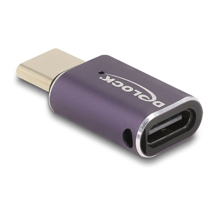 DeLOCK Adaptador USB-C 40 Gbps PD 3.1 240 W Macho a Hembra Antracita DeLOCK Adaptador USB-C 40 Gbps PD 3.1 240 W Macho a Hembra Antracita