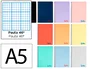 Liderpapel Cuaderno espiral A5 Wonder tapa plástico 80 hojas 90g Rayado nº46 colores surtidos