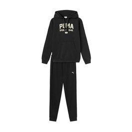 Chándal para Adultos Puma Graphic Hooded Suit Negro Hombre 7