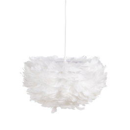 Ixia Lámpara de Techo Blanco-Oro Plumas 40 x 40 x 25 cm