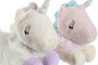 DKD Home Decor Peluche Unicornio Rosa Palo y Amarillo Poliester 12 x 18 x 33 cm (4 Unidades)