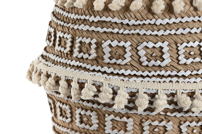 DKD Home Decor Macetero Tropical Marron Beige Cemento 34 x 34 x 26 cm