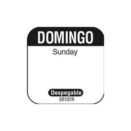 Domingo Etiquetas en Rollo 1000 Unidades