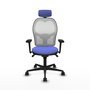 PIQUERAS Y CRESPO Silla de oficina Jorquera Azul claro y Blanco