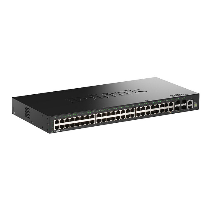 D-Link DGS-1530-52/E Interruptor de Red Gigabit Gestionado L2, 48 Puertos + 4 SFP+ 10G, Montaje en Rack, 176 Gbit/s