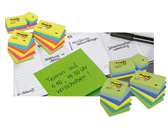 Post-it Bloc de notas adhesivas quita y pon 76x76 mm verde neón con 100 hojas