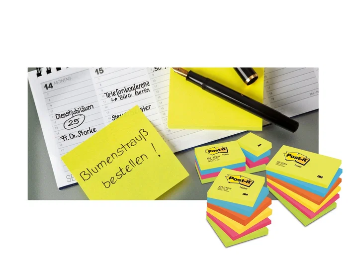 Post-it Bloc de notas adhesivas quita y pon 76x76 mm verde neón con 100 hojas