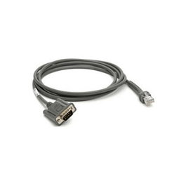 Zebra CBA-R08-S07ZBR Cable de Serie Gris RS232 DB9 2.13 m