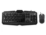 Q-connect Set Teclado y Ratón con Cable, Iluminación LED, Color Negro
