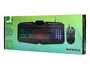 Q-connect Set Teclado y Ratón con Cable, Iluminación LED, Color Negro