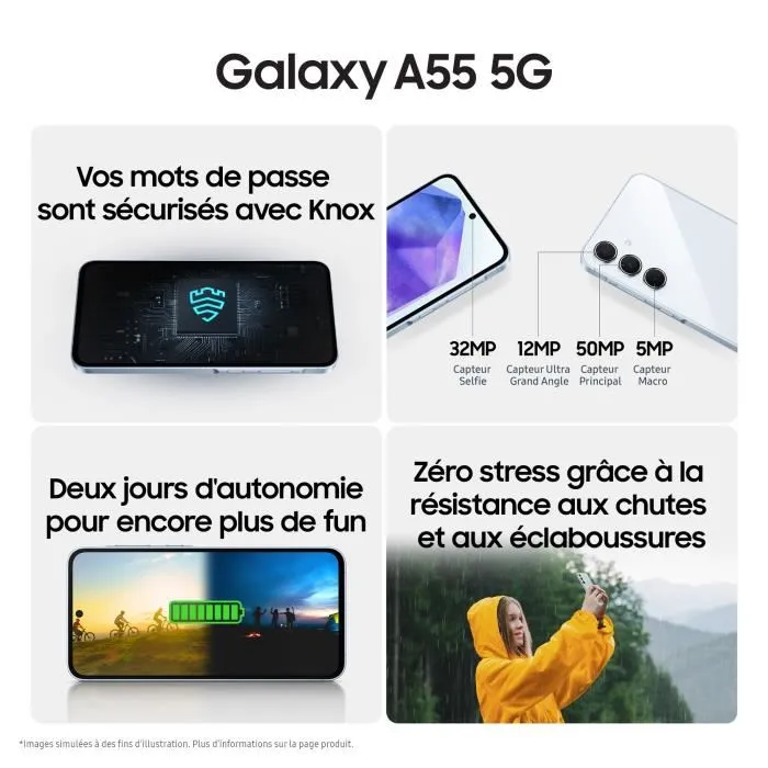Samsung Galaxy A55 5G 256GB 8GB RAM Azul Cielo