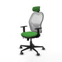 PIQUERAS Y CRESPO Silla de oficina Jorquera Verde con mecanismo Sincro/Traslack