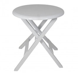 PLAYA FINSTOCK Mesa Plegable Blanca 65x70 cm
