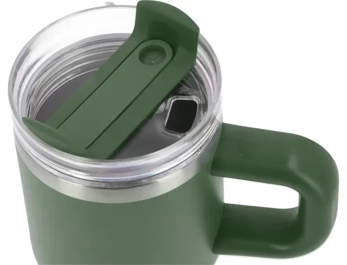 Antartik Taza térmica Antartik Pulse con asa y pajita, 570 ml, verde militar Antartik Taza térmica Antartik Pulse con asa y pajita, 570 ml, verde militar