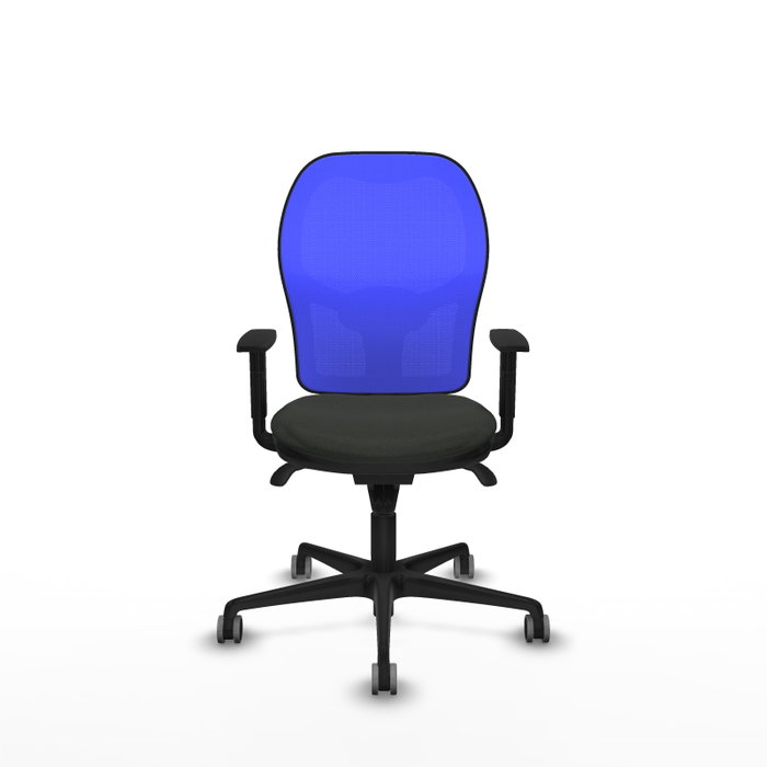 PIQUERAS Y CRESPO Silla de oficina Jorquera con mecanismo Sincro, Tela Negra y Malla Azul PIQUERAS Y CRESPO Silla de oficina Jorquera con mecanismo Sincro, Tela Negra y Malla Azul