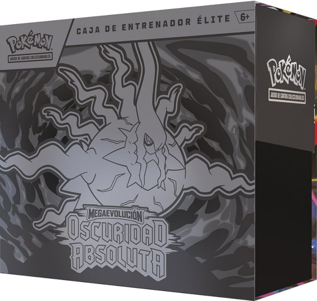 POKEMON JUEGO DE CARTAS Estuche de Entrenador Élite Megaevolución Oscuridad Absoluta