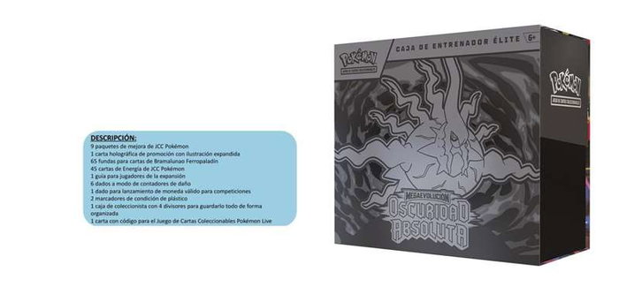POKEMON JUEGO DE CARTAS Estuche de Entrenador Élite Megaevolución Oscuridad Absoluta POKEMON JUEGO DE CARTAS Estuche de Entrenador Élite Megaevolución Oscuridad Absoluta