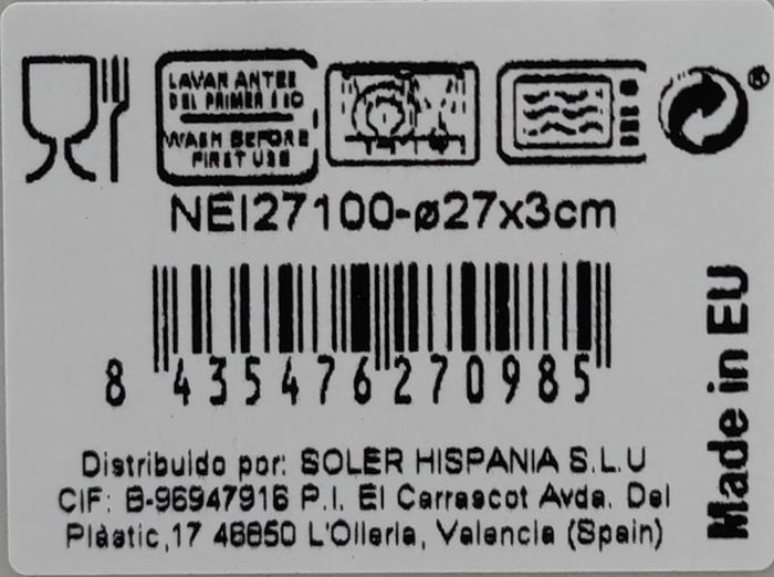 La Mediterranea Fuente Redonda "Neira" Nordic Ivor 27 cm (6 Unidades)