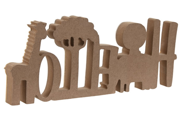 DKD Home Decor Decoración MDF Hello Multicolor Animales DKD Home Decor Decoración MDF Hello Multicolor Animales