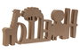 DKD Home Decor Decoración MDF Hello Multicolor Animales
