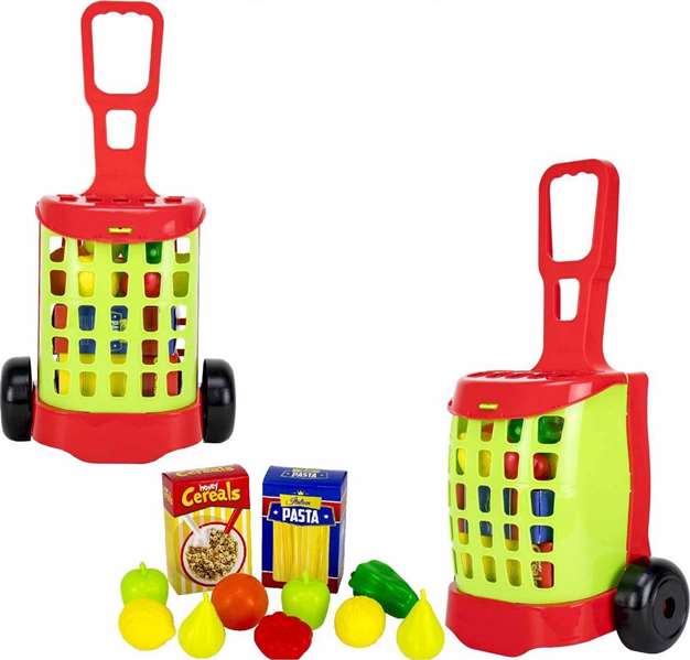 Vicam Carro de la compra con cajas de alimentos grandes y frutas para niños a partir de 2 años