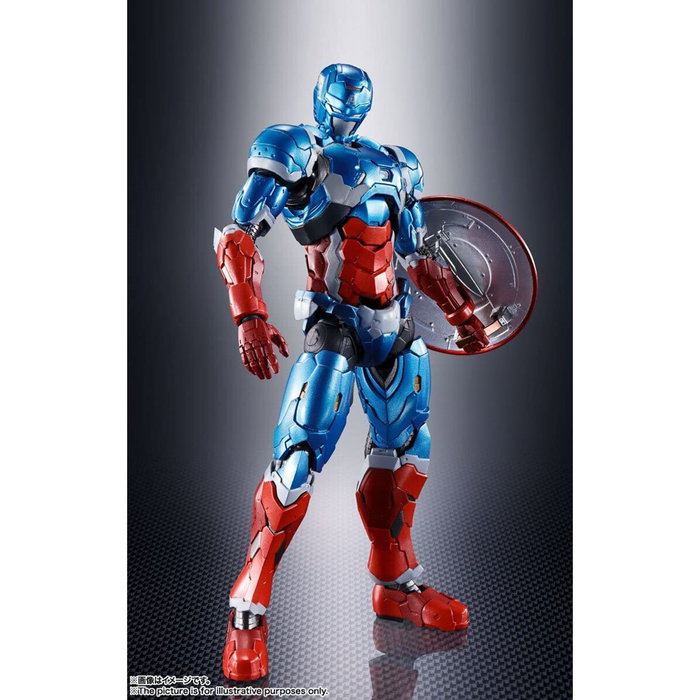 Tamashii Nations Figura Marvel Tech On Avengers Capitán América Edición Eiichi Shimizu 15.5cm S.H.Figuarts Collaboration Tamashii Nations Figura Marvel Tech On Avengers Capitán América Edición Eiichi Shimizu 15.5cm S.H.Figuarts Collaboration