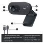 Logitech C505 HD Webcam Grafito
