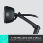 Logitech C505 Webcam HD 720p/30fps con Micrófono Omnidireccional, Campo de Visión 60°, Clip Universal y Cable USB Largo - Videollamadas Nítidas