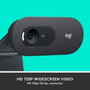 Logitech C505 Webcam HD 720p/30fps con Micrófono Omnidireccional, Campo de Visión 60°, Clip Universal y Cable USB Largo - Videollamadas Nítidas