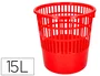Q-connect Papelera Rejilla Plástico 15 Litros Rojo 285x290 mm