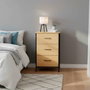 Max Home Cómoda con 3 Cajones 40x30xH75 cm Hierro y MDF Madera
