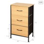 Max Home Cómoda con 3 Cajones 40x30xH75 cm Hierro y MDF Madera